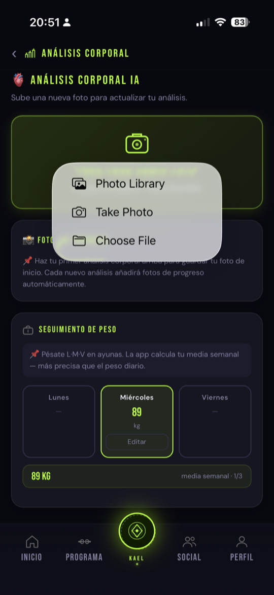 Tomar foto para análisis