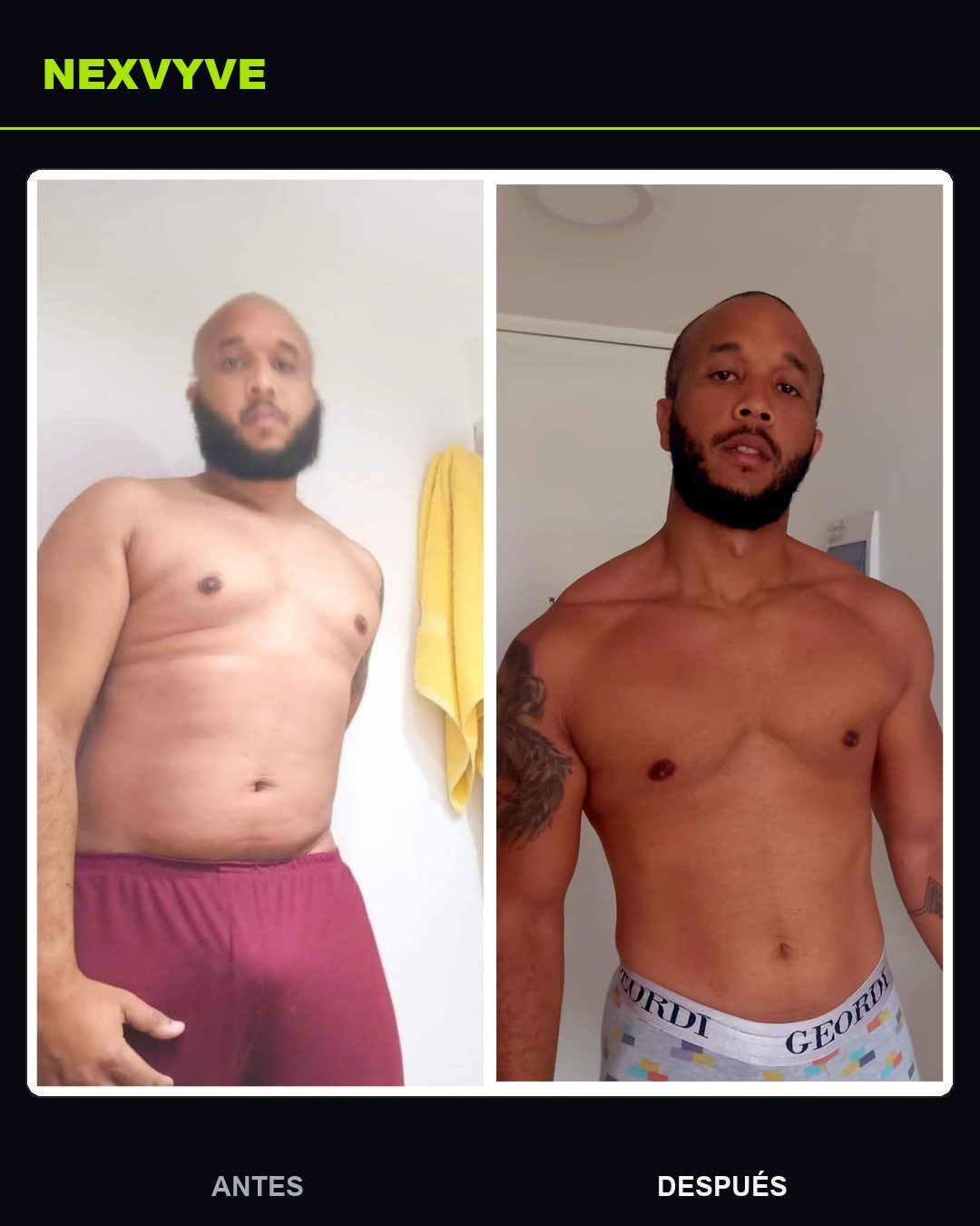 Transformación real con NEXVYVE — antes y después